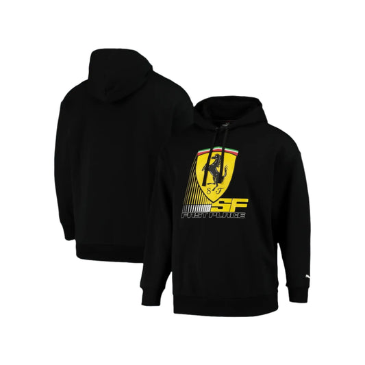 Scuderia Ferrari Race Big Shield Hoodie by Puma - Black - Fedcrow Racegear