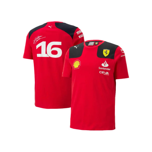 Scuderia Ferrari 2023 Team Charles Leclerc T-Shirt - Fedcrow Racegear