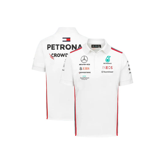 Mercedes AMG Petronas F1 2023 Team Polo - White