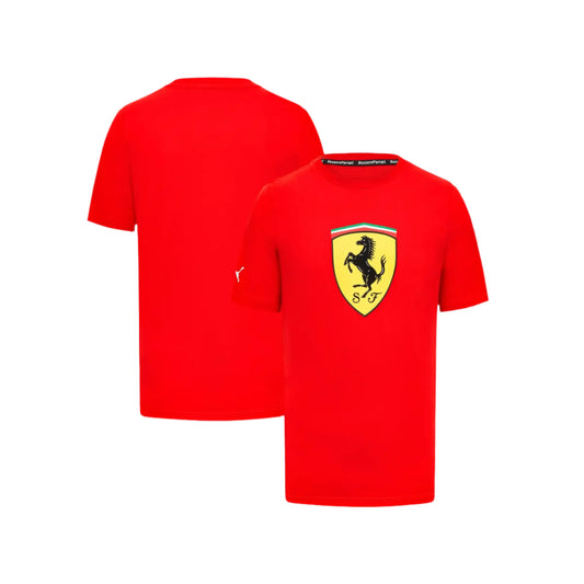 Scuderia Ferrari Puma Large Shield T-Shirt - Red - Fedcrow Racegear