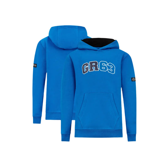 Mercedes AMG Petronas F1 George Russell 63 Hooded Sweat - Blue