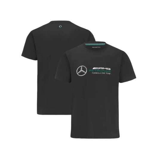 Mercedes AMG Petronas F1 Large Logo T-Shirt - Black