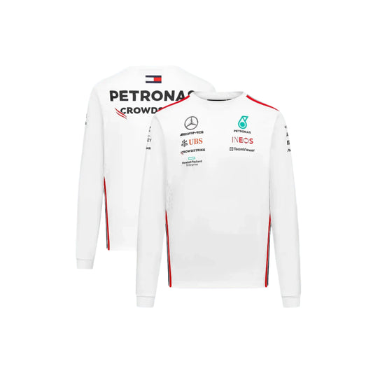 Mercedes AMG Petronas F1 2023 Team Long Sleeved Drive T-Shirt - White