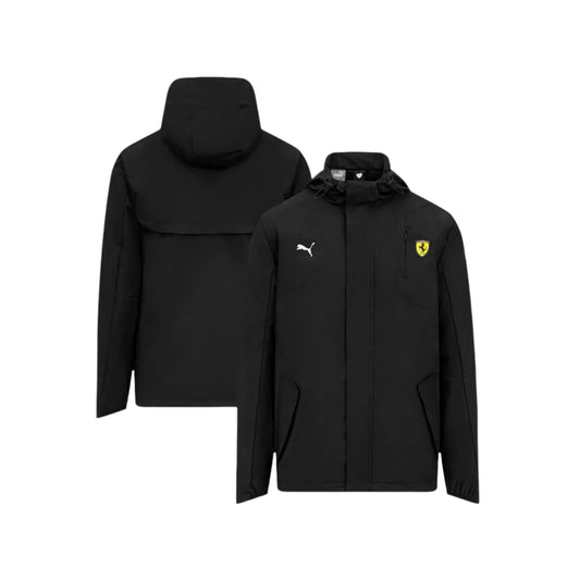 Scuderia Ferrari Puma Rain Jacket - Black - Fedcrow Racegear