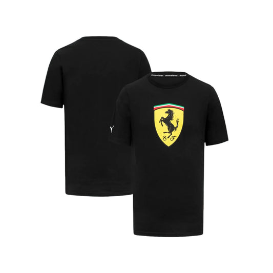 Scuderia Ferrari Puma Large Shield T-Shirt - Black - Fedcrow Racegear