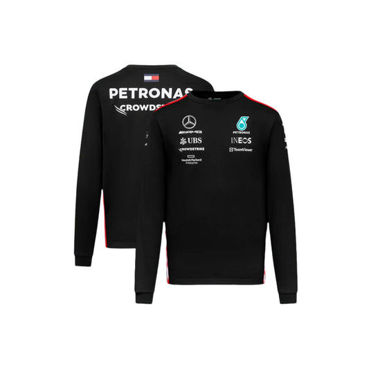 Mercedes AMG Petronas F1 2023 Team Long Sleeved Drive T-Shirt - Black