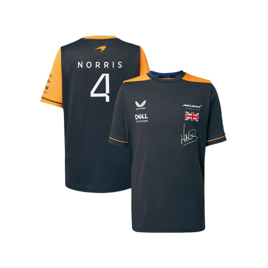 McLaren 2022 Team Drivers Set Up T-Shirt Lando Norris - Grey - Fedcrow Racegear